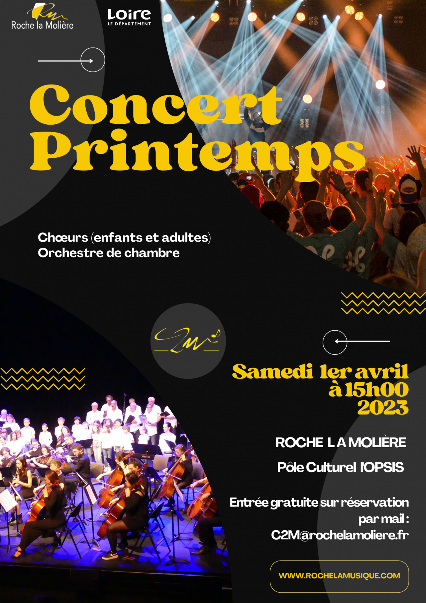 Dark grey minimalist music concert poster 1